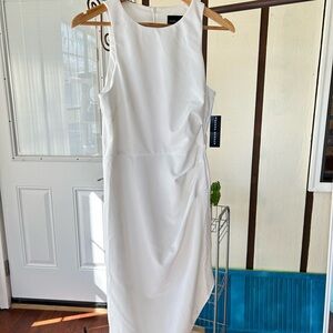 Donna Morgan White Midi Dress